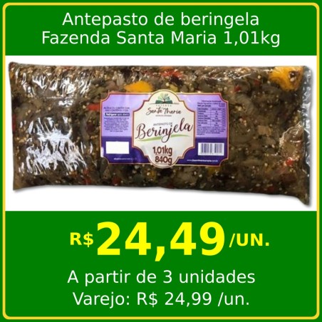 Antepasto de beringela Fazenda Santa Maria 1,01kg