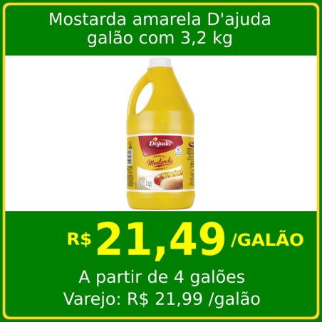 Mostarda Amarela D'ajuda - Galão 3,2 kg