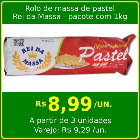 Rolo de massa de pastel Rei da Massa 1kg