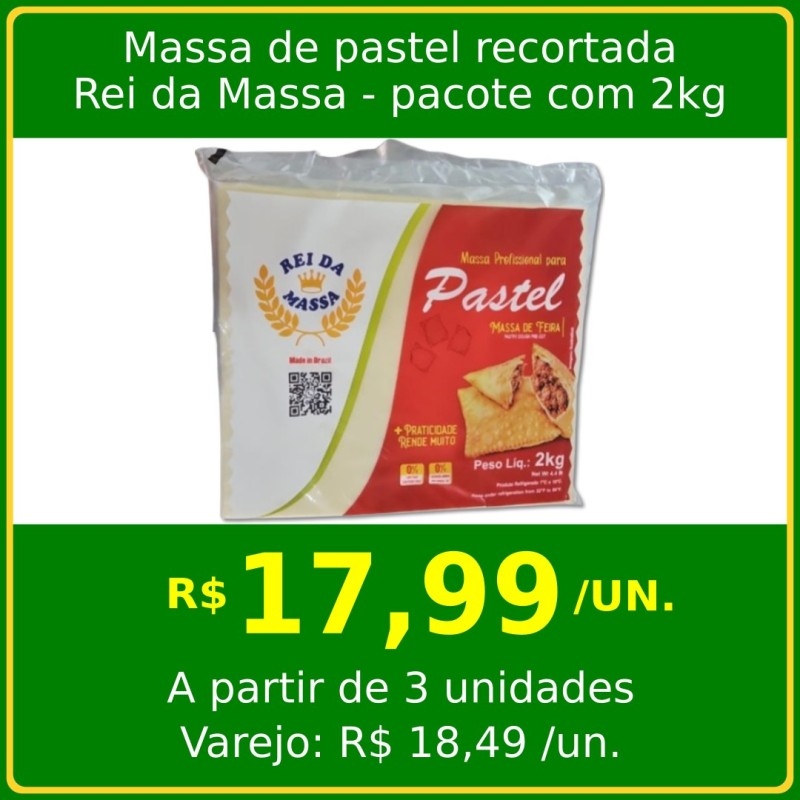 Massa de pastel recortada Rei da Massa 2kg