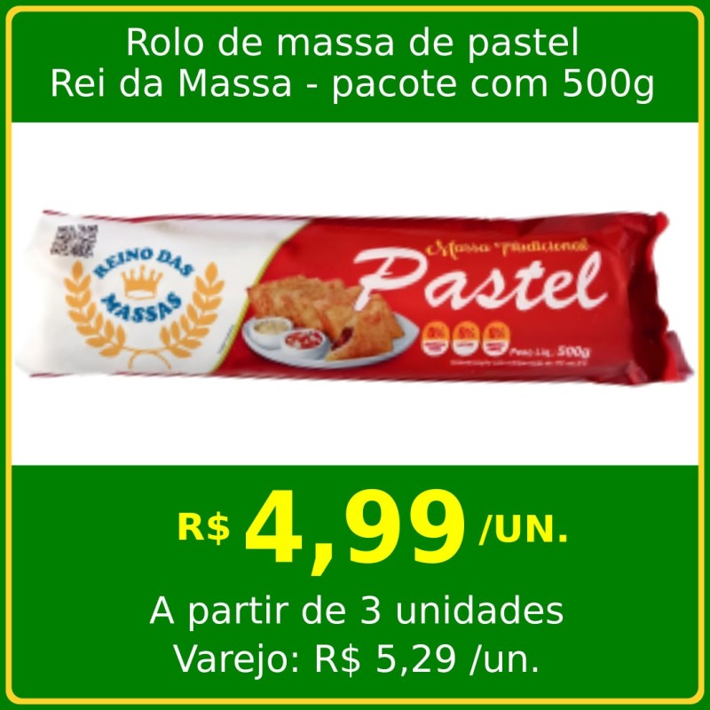 Rolo de massa de pastel Rei da Massa 500g