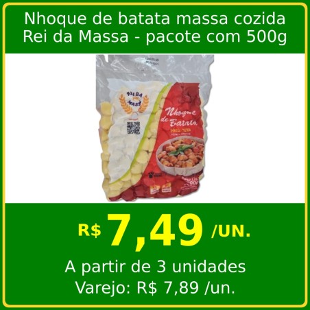 Nhoque de batata massa cozida Rei da Massa 500g