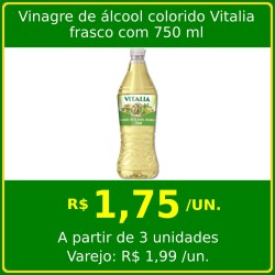 Vinagre de álcool colorido Vitalia 750ml