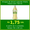 Vinagre de álcool colorido Vitalia 750ml
