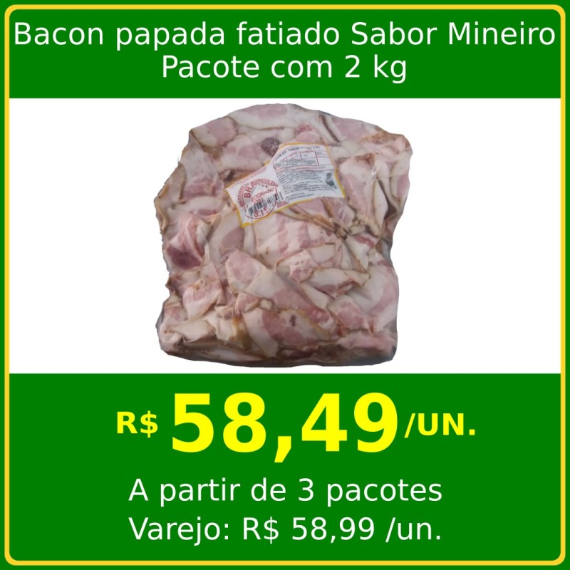 Bacon Papada Fatiado Sabor Mineiro Bacon Papada Fatiado Sabor Mineiro