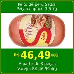 Peito de Peru Defumado Sadia peça