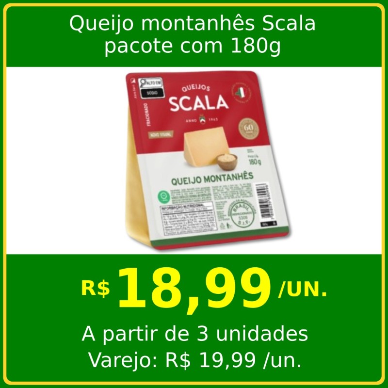 Queijo montanhês Scala 180g Queijo montanhês Scala 180g