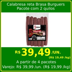 Calabresa Reta Brasa Burguer 2kg