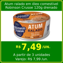 Atum ralado em óleo comestível Robinson Crusoe 120g