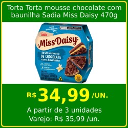 Torta mousse chocolate com baunilha Sadia Miss Daisy 470g
