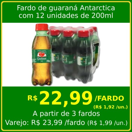 Fardo de guaraná Antarctica 12x200ml