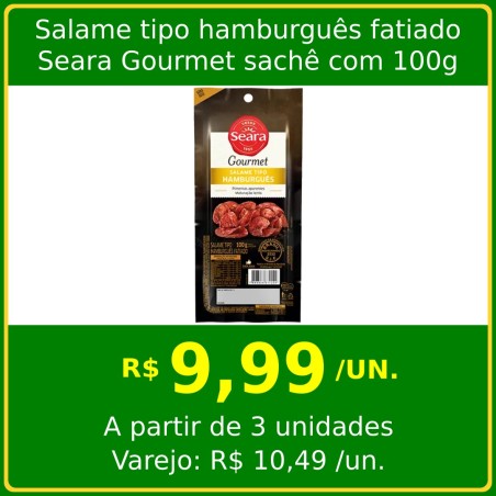 Salame tipo hamburguês fatiado Seara 100g