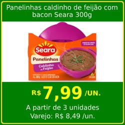 Panelinhas caldinho de feijão com bacon Seara 300g