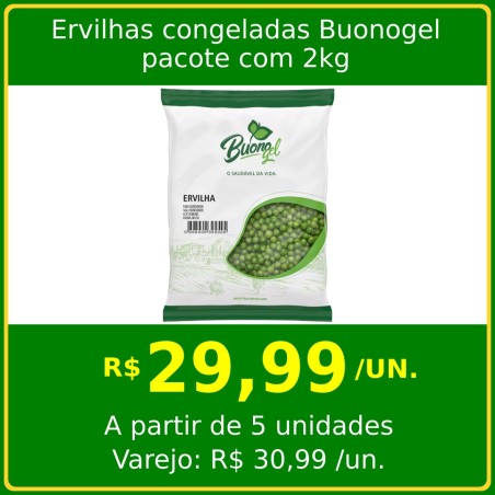 Ervilhas congeladas Buonogel - pacote 2 kg