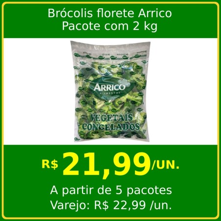 Brócolis Florete Congelado Arrico 2kg