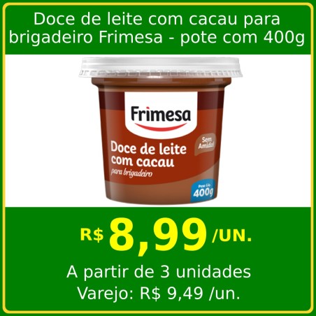 Doce de leite com cacau para brigadeiro Frimesa 400g