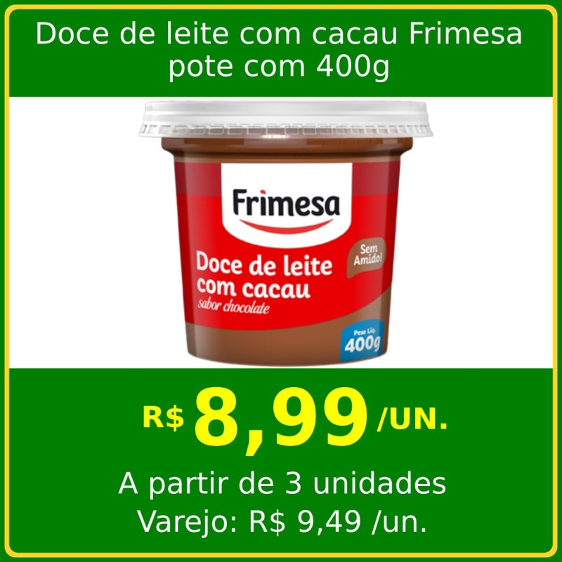 Doce de leite com cacau Frimesa 400g