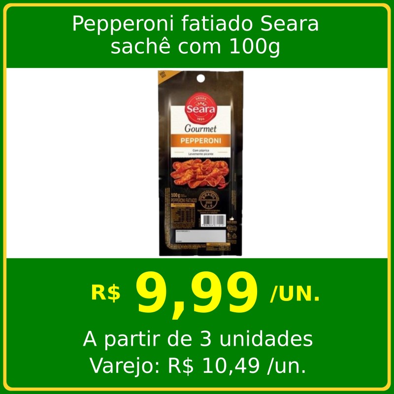 Pepperoni fatiado Seara 100g