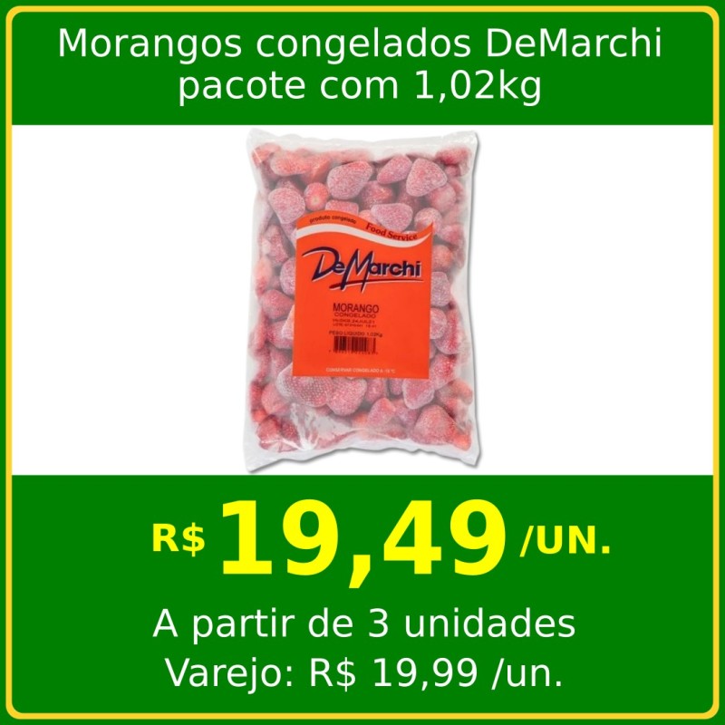 Morangos congelados DeMarchi 1,02kg