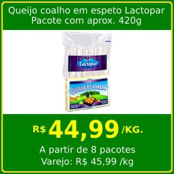 Queijo de Coalho em Espeto Lactopar - Pacote