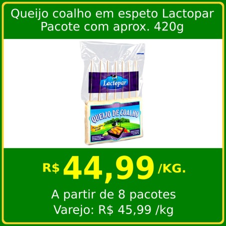 Queijo de Coalho em Espeto Lactopar - Pacote
