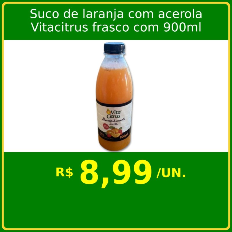 Suco de laranja com acerola Vitacitrus 900ml