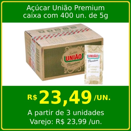 Açúcar União Premium sachê 5g