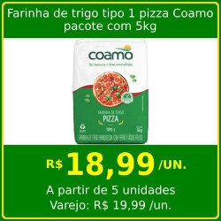 Farinha de trigo tipo 1 pizza Coamo 5kg