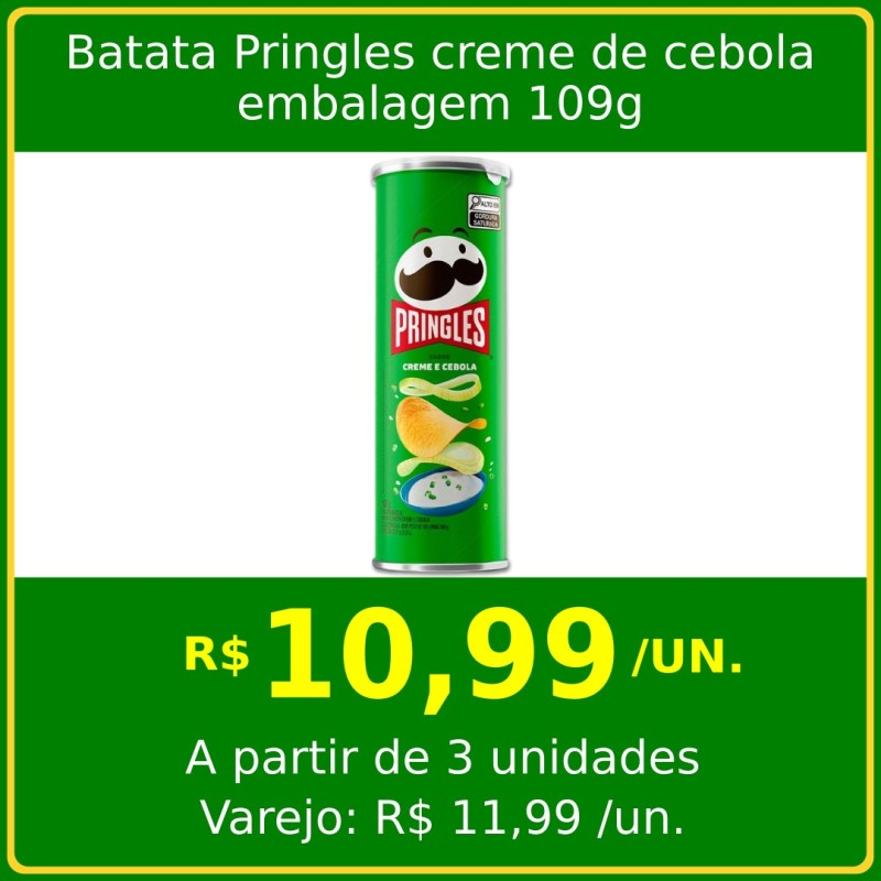 Batata Pringles creme de cebola 109g