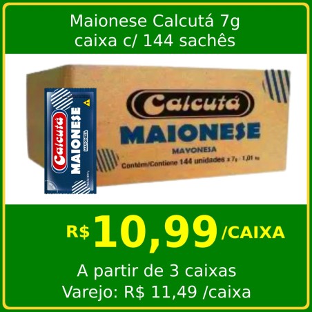 Maionese Tradicional Calcutá sachê 7g