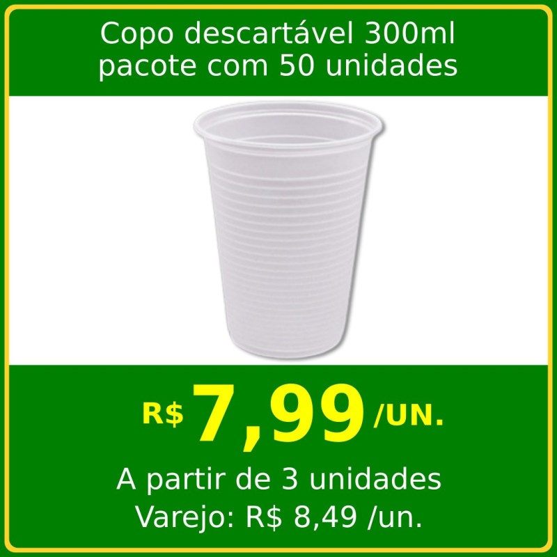 Copo descartável 300ml
