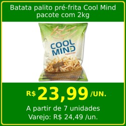 Batata palito pré-frita Cool Mind - pacote 2 kg
