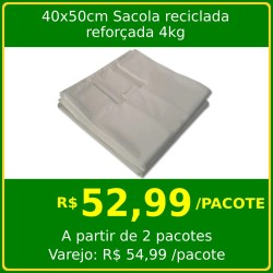 40x50cm sacola reciclada reforçada 4kg