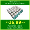 Ovos brancos cartela com 30 unidades