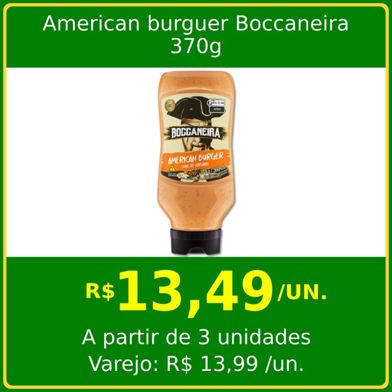 American burguer Boccaneira Ekma 370g