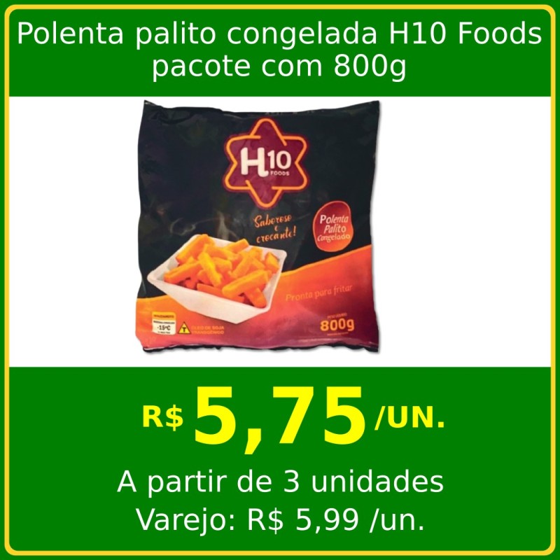Polenta palito congelada H10 Foods 800g