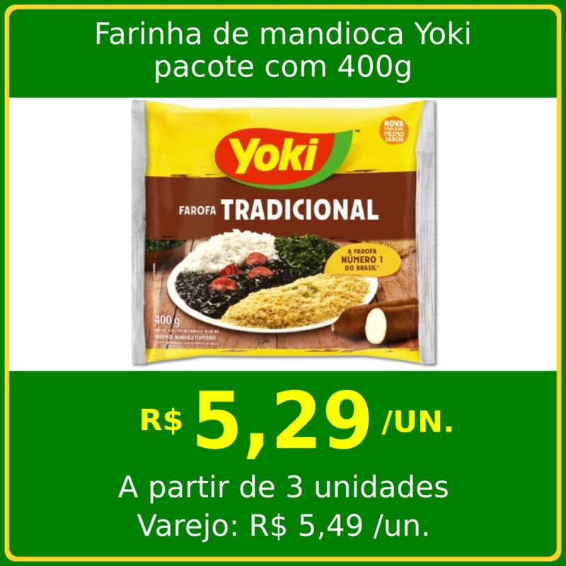 Farinha de mandioca Yoki 400g