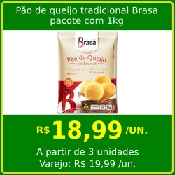 Pão de queijo tradicional Brasa 1kg