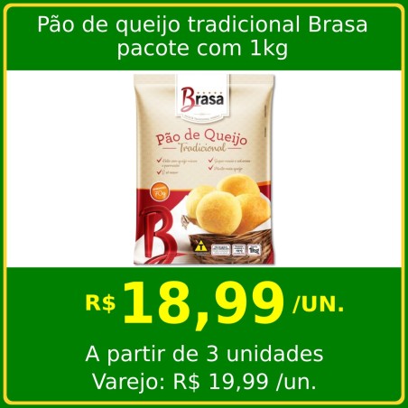 Pão de queijo tradicional Brasa 1kg