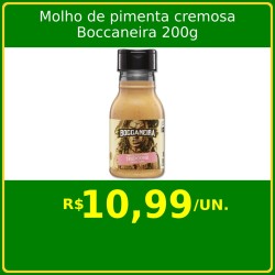Molho de pimenta cremosa Boccaneira 200g