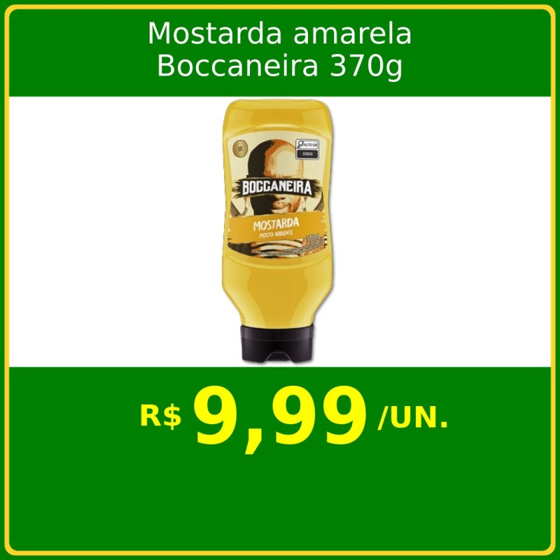 Mostarda amarela Boccaneira 370g