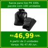Saco para Lixo P4 100L - pacote com 100 unidades