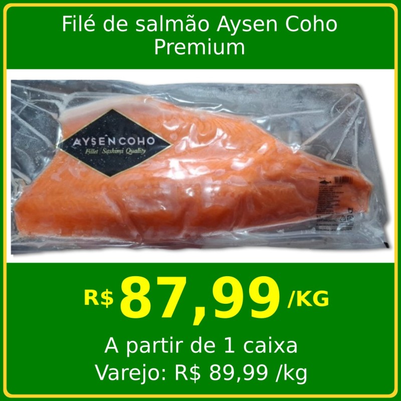 Filé de salmão Aysen Coho Premium