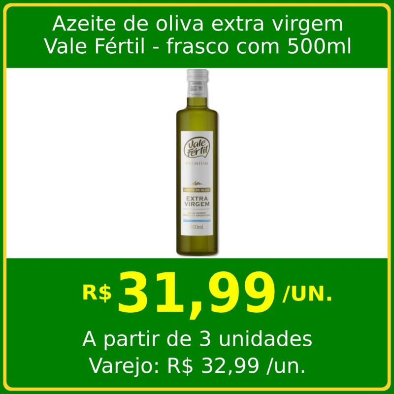 Azeite de oliva extra virgem Vale Fértil 500ml