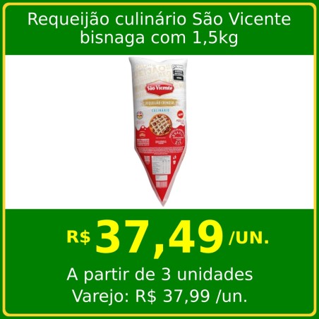 Requeijão culinário São Vicente 1,5kg