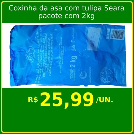 Coxinha da asa com tulipa Seara 2kg