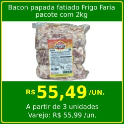 Bacon papada fatiado Frigo Faria 2kg