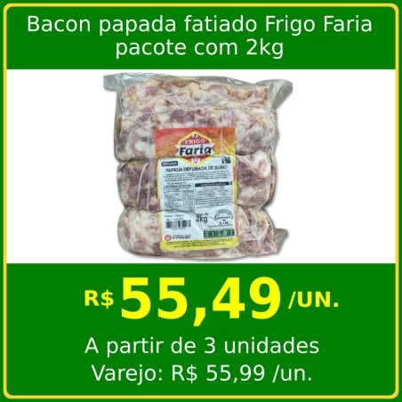 Bacon papada fatiado Frigo Faria 2kg