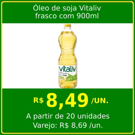 Óleo de soja Vitaliv 900ml