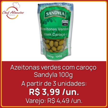 Azeitonas verdes com caroço Sandyla 100g